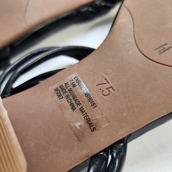 Steve Madden Womens Ensure Slingback Sandal Size 7.5 Black Square Toe Block Heel - Picture 9 of 10